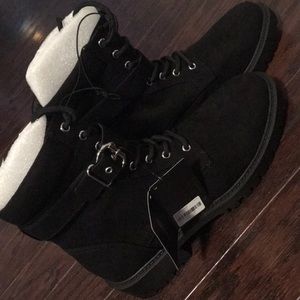 Black Forever 21 Combat Boots Size 9. Never worn.
